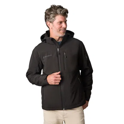 Free Country Men's Odyssey Ii Flex Super Softshell Jacket In Black