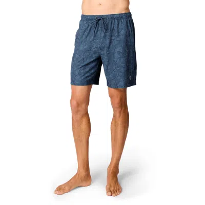 Free Country Men's Paradise Palm Swim Short In Blue