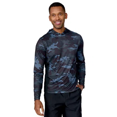 Free Country Men's Sunfree Upf Printed Hoodie In Black