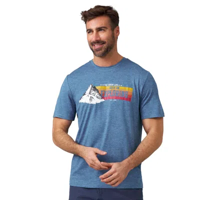 Free Country Men's Super Soft Graphic Crewneck T-shirt In Blue