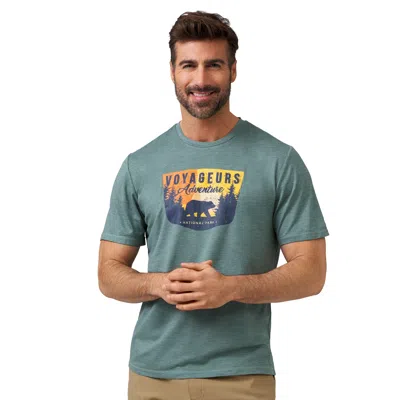 Free Country Men's Super Soft Graphic Crewneck T-shirt In Green
