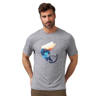 Free Country Men's Super Soft Graphic Crewneck T-shirt In Gray
