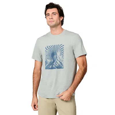 Free Country Men's Super Soft Microtech Short Sleeve Graphic Crew Tee In Gray