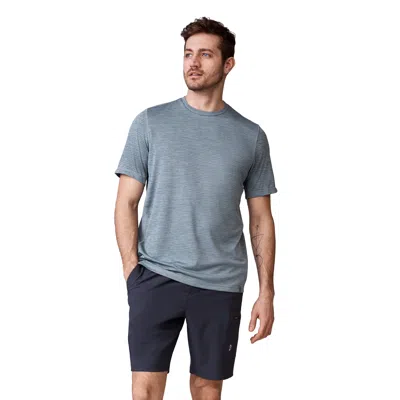 Free Country Men's Tech Jacquard Short Sleeve Crew Neck T-shirt In Grey
