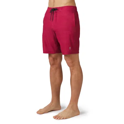 Free Country Men's Textured Solid Cargo Surf Swim Short In Red