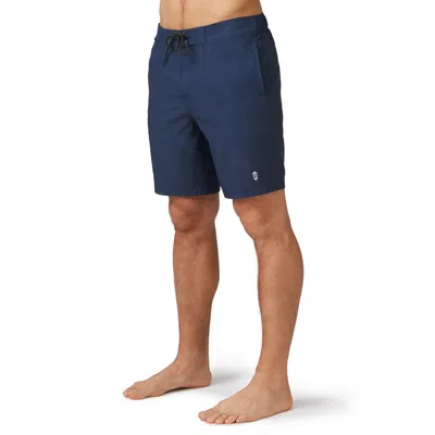 Free Country Men's Textured Solid Cargo Surf Swim Short In Blue