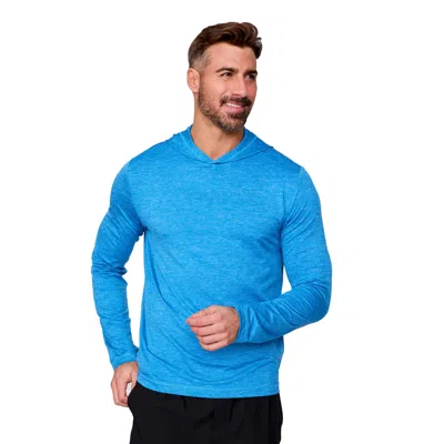 Free Country Men's Textured Sunfree Upf Hoodie In Blue