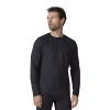 Free Country Mens Cloud Knit Crew Neck Long Sleeve Thermal Shirt In Black