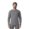 Free Country Mens Cloud Knit Crew Neck Long Sleeve Thermal Shirt In Gray