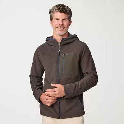 Free Country Mens Fleece Lightweight Jacket In Brown