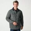 Free Country Mens Midweight Shirt Jacket In Gray