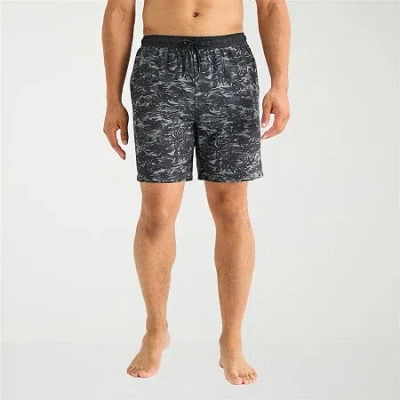 Free Country Mens Quick Dry Camouflage Swim Shorts In Black