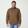 Free Country Mens Water Resistant Lightweight Shirt Jacket In Brown