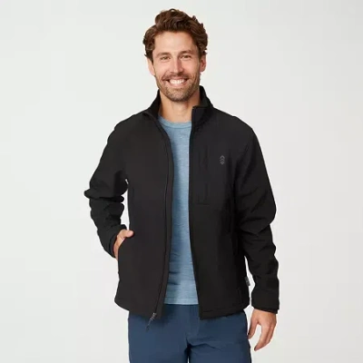 Free Country Mens Water Resistant Lightweight Softshell Jacket In Black