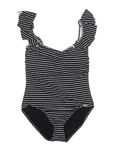 Pre-owned Free Country One Piece Swimsuit In Black
