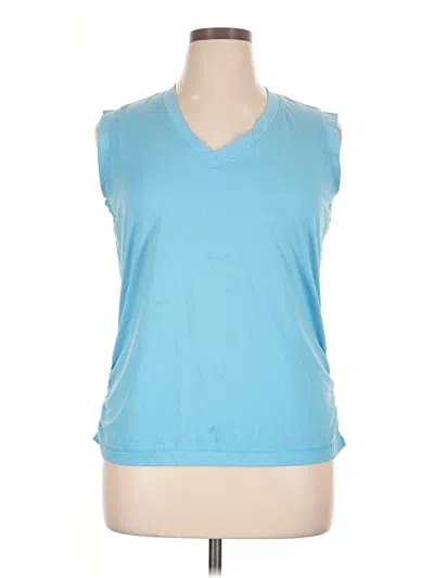 Pre-owned Free Country Sleeveless Top Blue V-neck Tops