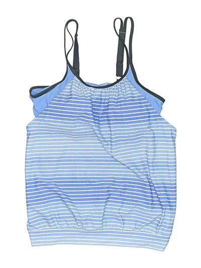 Pre-owned Free Country Swimsuit Top Blue Swimwear