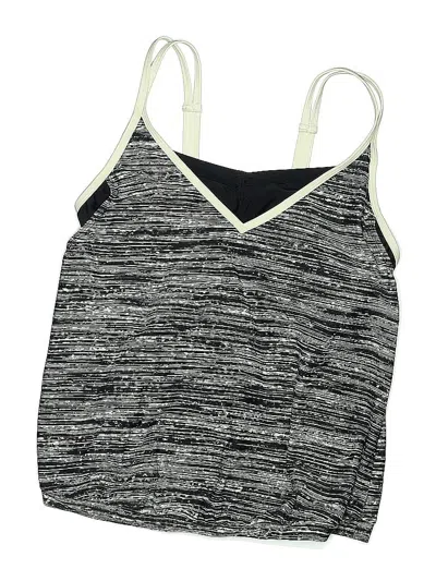 Pre-owned Free Country Swimsuit Top Gray Swimwear