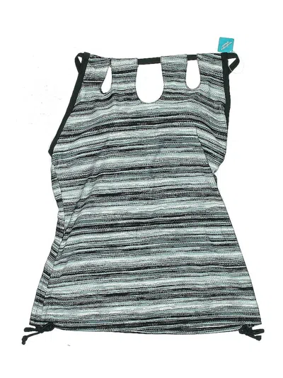 Pre-owned Free Country Swimsuit Top Teal Swimwear In Blue