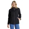 Free Country Women's Anorak Softshell Jacket In Black