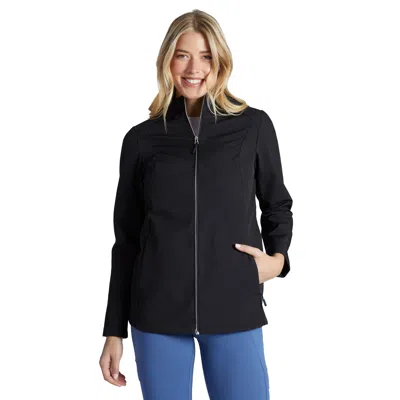 Free Country Women's Anorak Softshell Jacket In Black