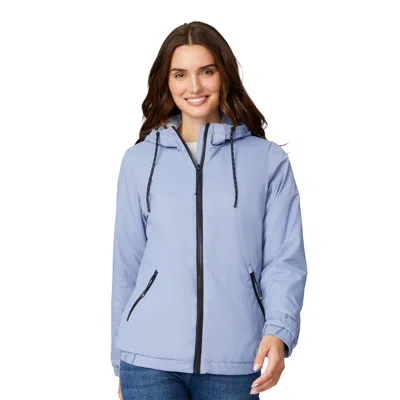 Free Country Women's Breezy Bomber Bomber Windshear Jacket In Blue