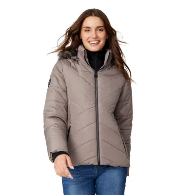 Free Country Women's Brisk Ii Parka Jacket In Brown