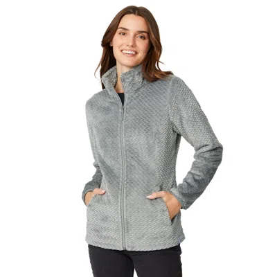 Free Country Women's Cable Braided Butter Pile Jacket In Gray