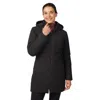 Free Country Women's Cirrus Quilted Long Puffer Jacket In Black