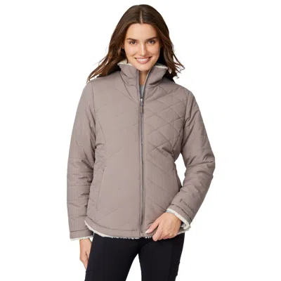 Free Country Women's Cirrus Quilted Reversible Jacket In Brown