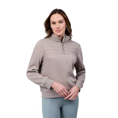 Free Country Women's Cloud Fleece Half Zip Top In Gray