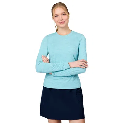 Free Country Women's Cloud Knit Crew Neck Top In Blue