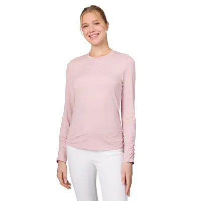 Free Country Women's Cloud Knit Crew Neck Top In Pink