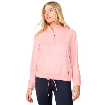 Free Country Women's Cloud Knit Half Zip Pullover In Red