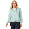 Free Country Women's Cloud Knit Zip Hoodie In Green