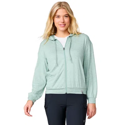 Free Country Women's Cloud Knit Zip Hoodie In Green