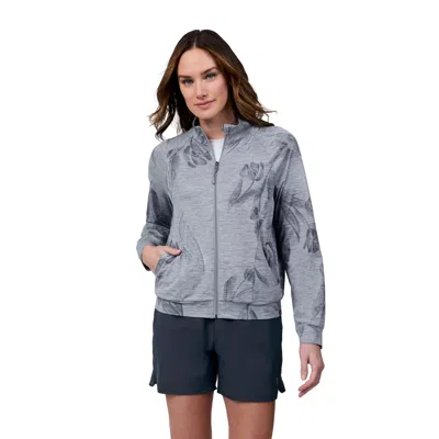 Free Country Women's Cloud Knit Zip Mock Neck In Gray