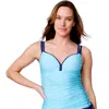 Free Country Women's Double Strap Tankini Top In Multi