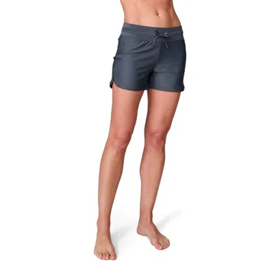 Free Country Women's Drawstring Swim Short In Gray