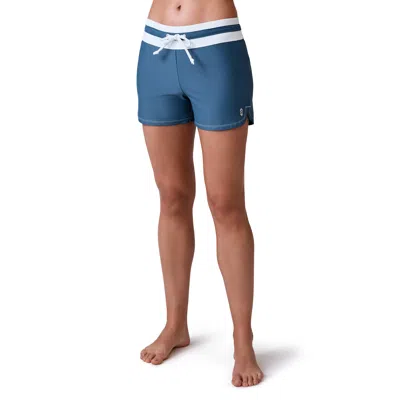 Free Country Women's Drawstring Swim Short In Blue