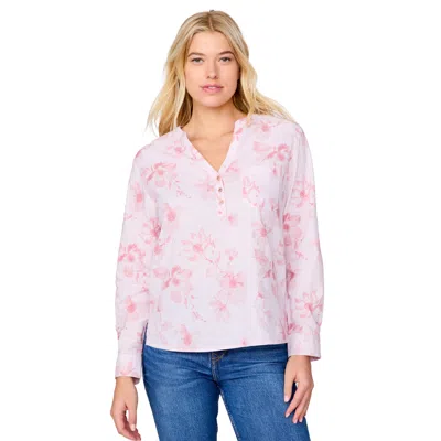 Free Country Women's Easy Breezy Long Sleeve Shirt In Pink
