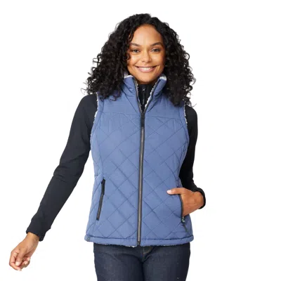 Free Country Women's Expedition Ii Stratus Lite Reversible Vest In Blue