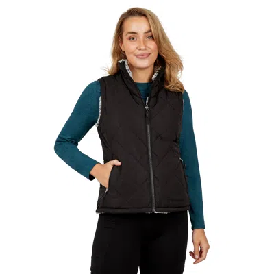 Free Country Women's Expedition Stratus Lite Reversible Vest In Black