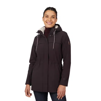 Free Country Women's Freecycle Long Super Softshell Jacket In Brown