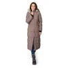 Free Country Women's Full Length Splendor Down Jacket In Brown