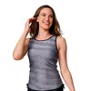 Free Country Women's Full Side Shirring Tankini Top In Multi
