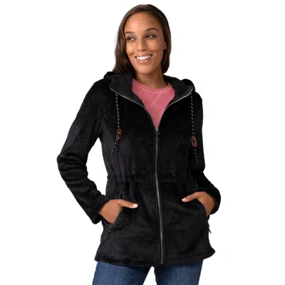 Free Country Women's Grid Butter Pile Anorak Jacket In Black