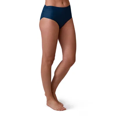 Free Country Women's High-waisted Bikini Bottom In Blue