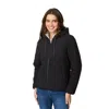 Free Country Women's Hooded Cirrus Quilted Reversible Jacket In Black