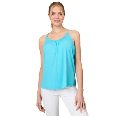 Free Country Women's Microtech Chill B Cool V-neck Cami Top With Built-in Bra In Purple